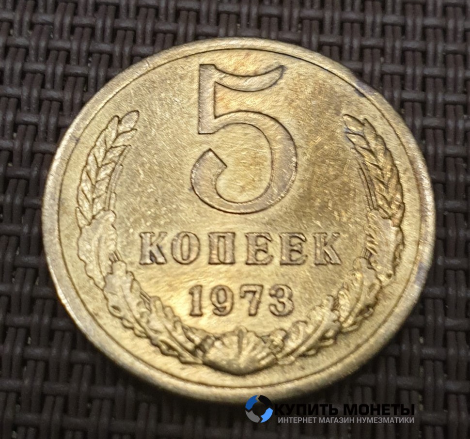 Монета 5 копеек 1973 год