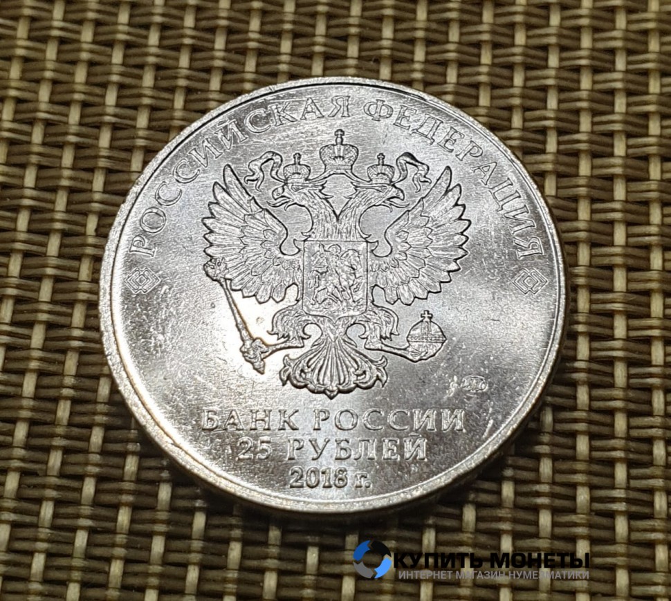 Монета 25 рублей 2018 год. Забивака.