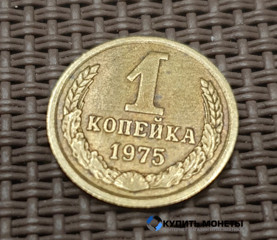 Монета 1 копейка 1975 год