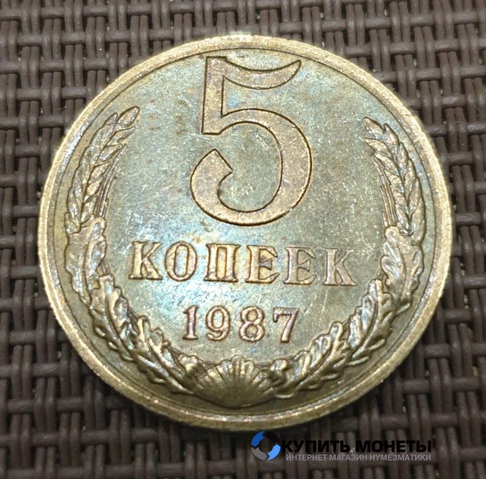 Монета 5 копеек 1987 год